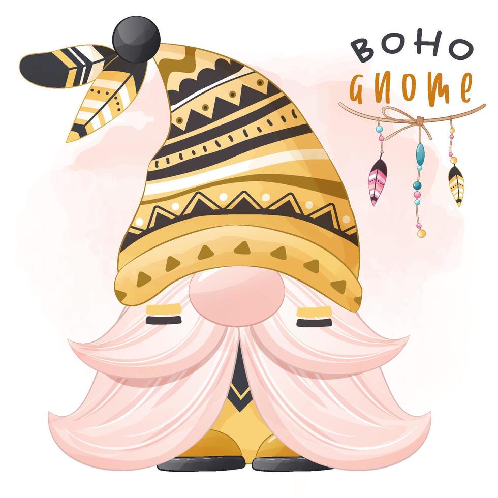 Ilustraciones de tribal gnome vector
