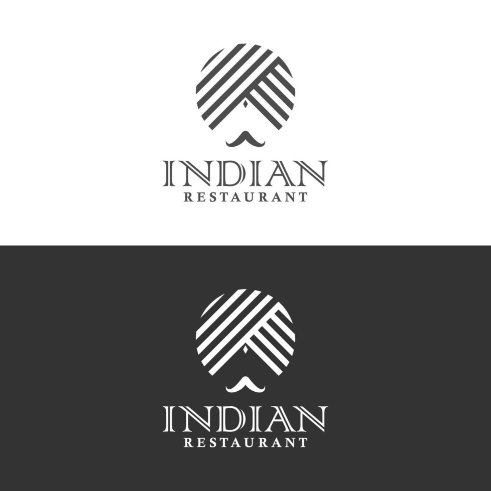 indian restaurant logo template vector