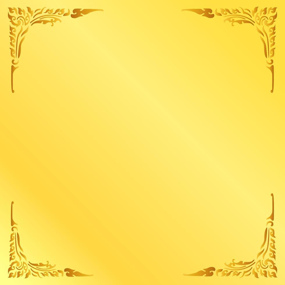 gold frame thai vintage vector illustrator