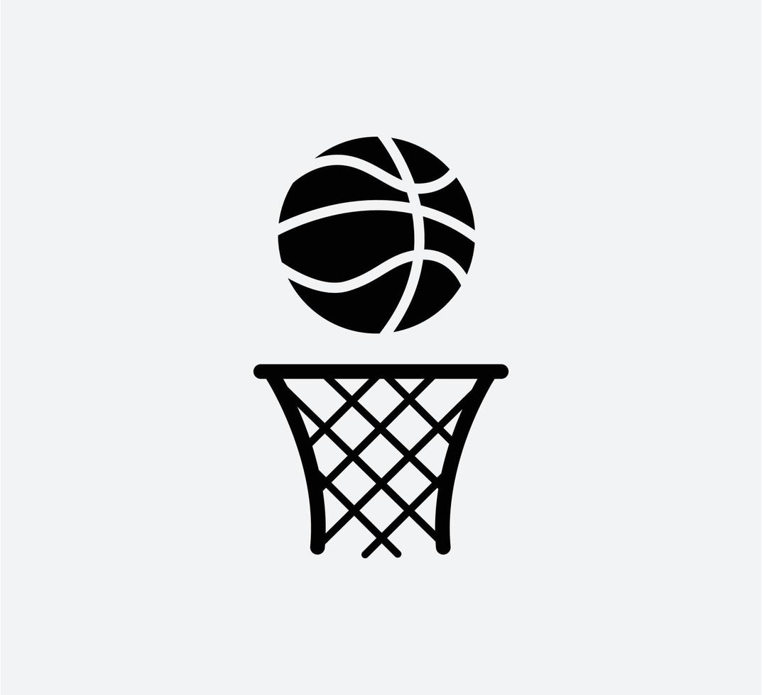 plantilla de diseño de logotipo de vector de icono de bola de cesta