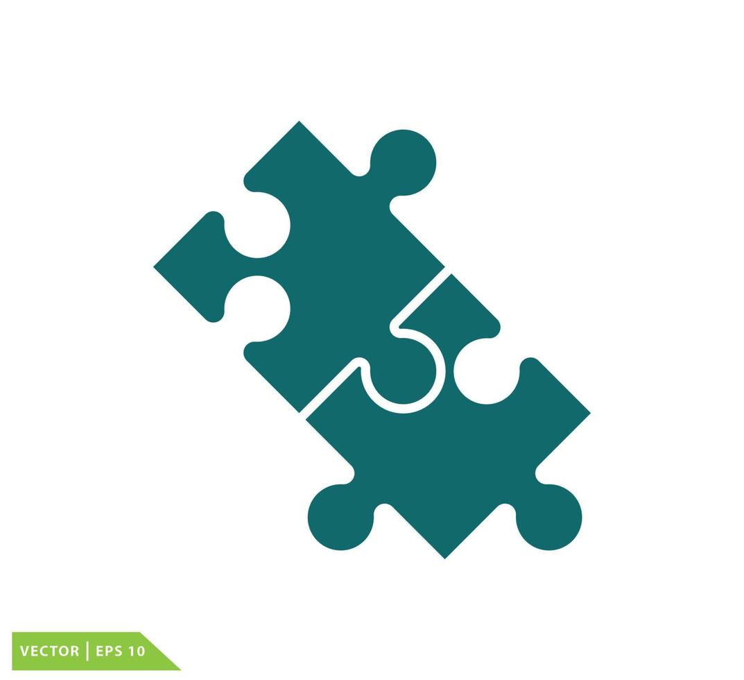 Puzzle icon vector logo design template