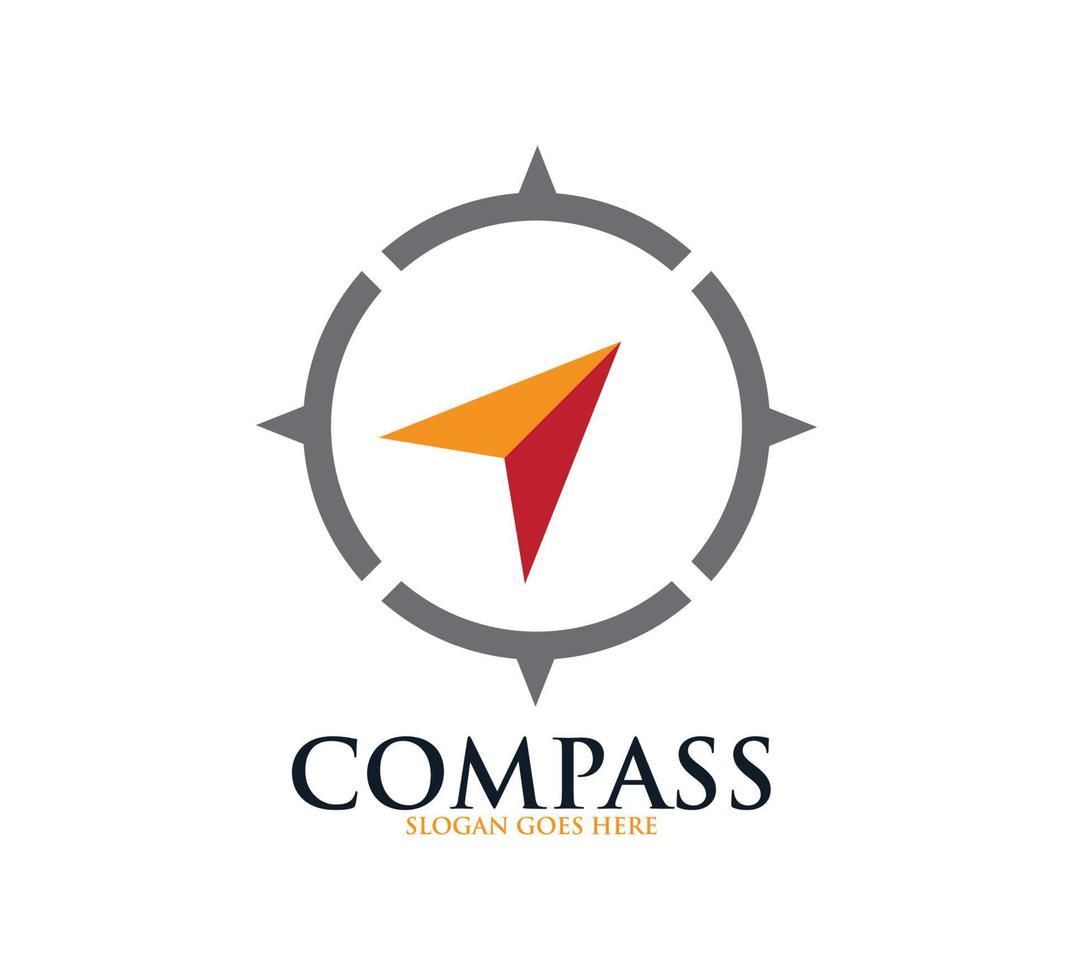 Compass icon vector logo design template