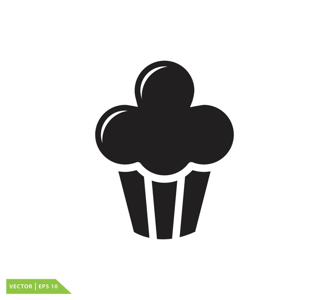 Cup cake icon vector logo design template