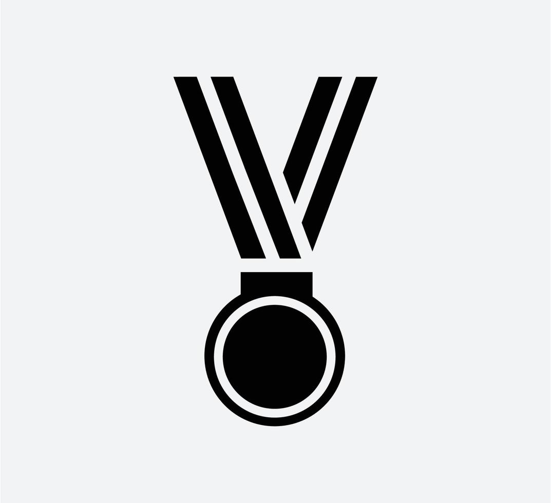 plantilla de diseño de logotipo de vector de icono de medalla