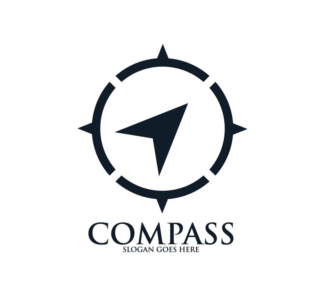 Compass icon vector logo design template