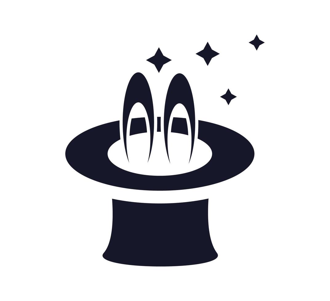 Hat magic icon vector logo design template
