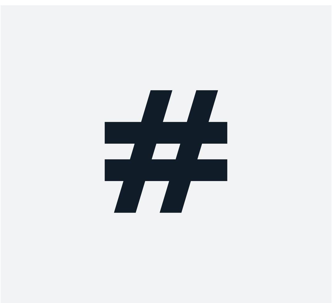Hash tag icon vector logo design template