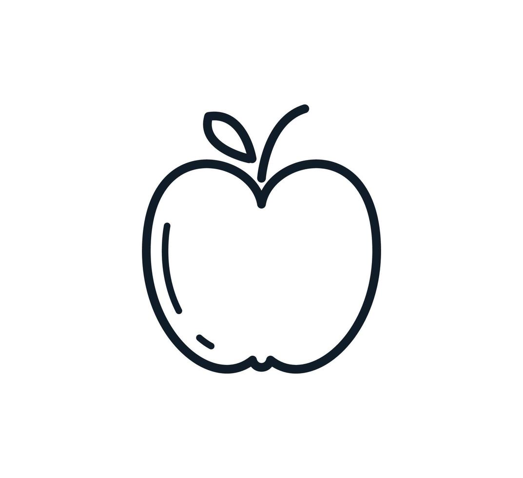 Apple icon vector logo design template