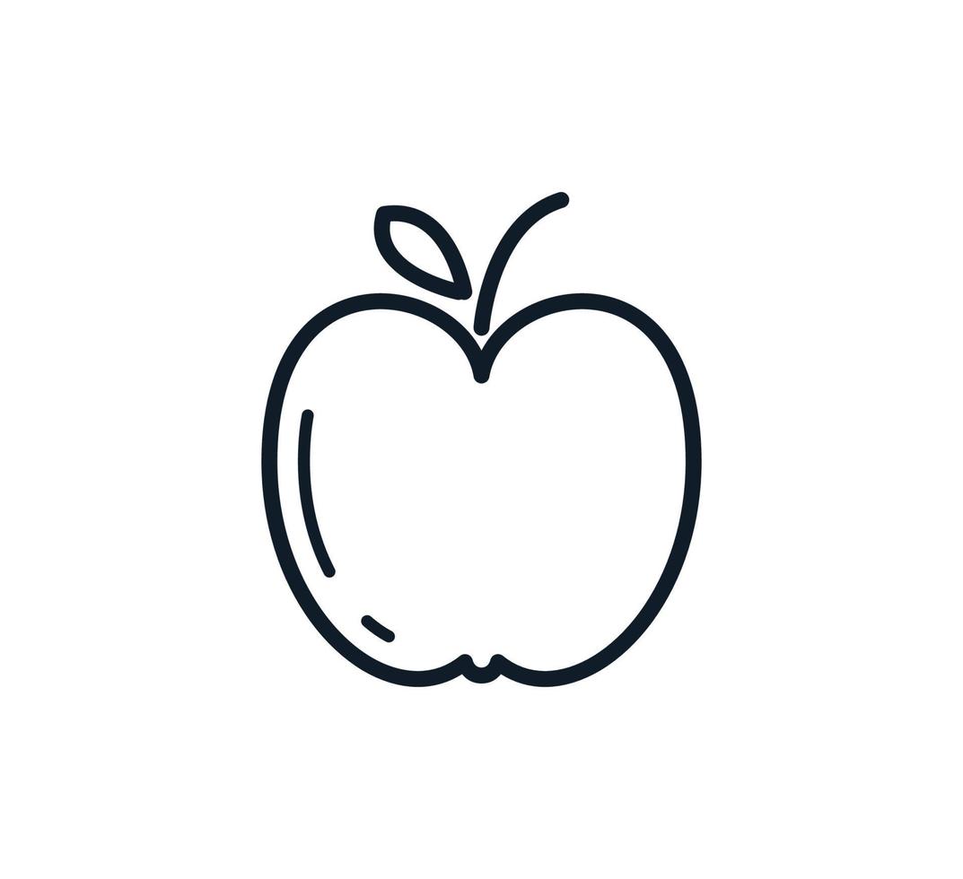 Apple icon vector logo design template