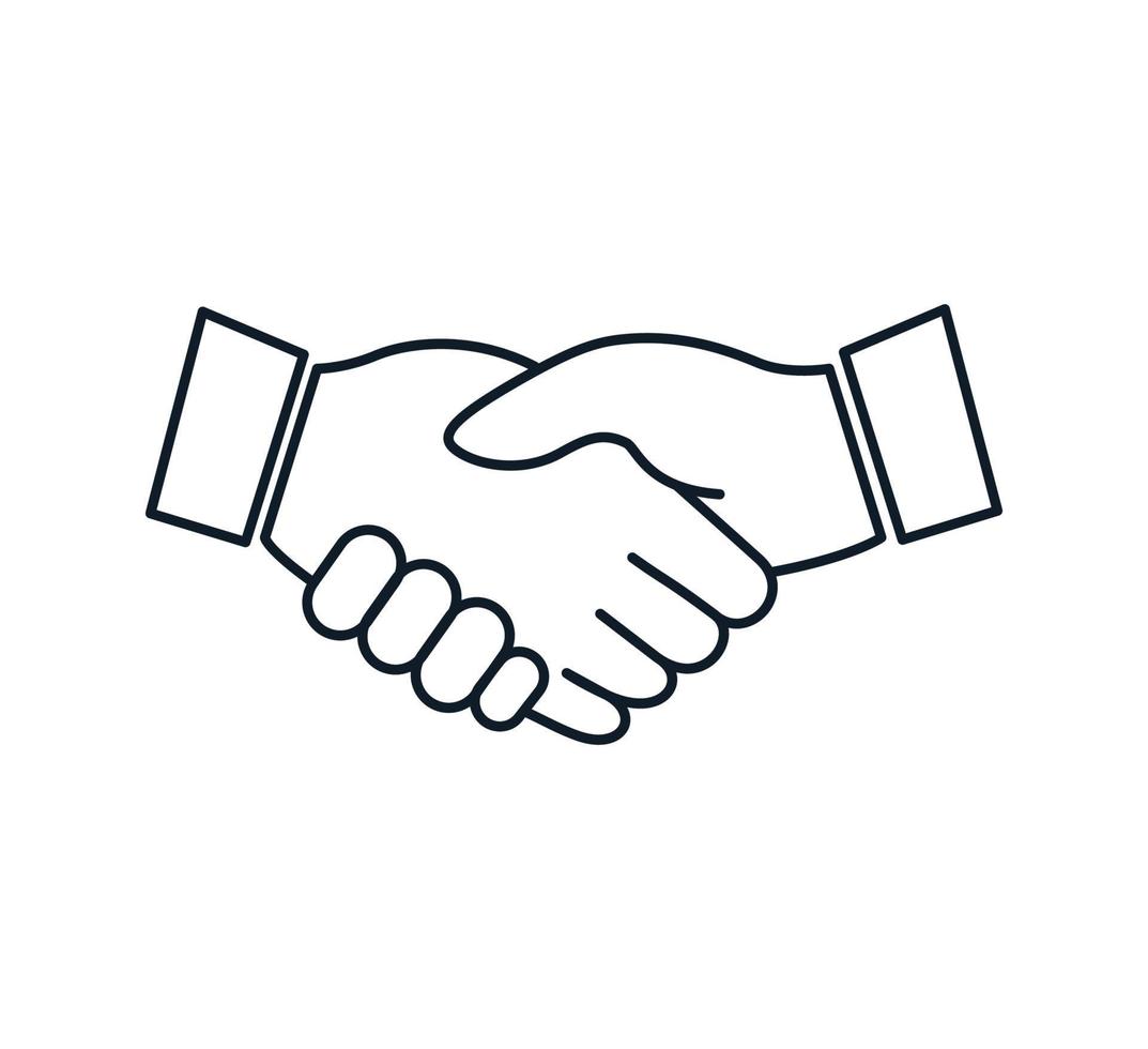 Handshake icon vector logo template flat trendy