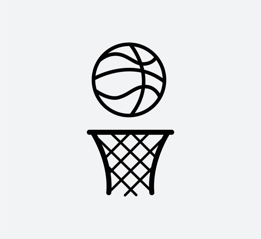 Basket ball icon vector logo design template