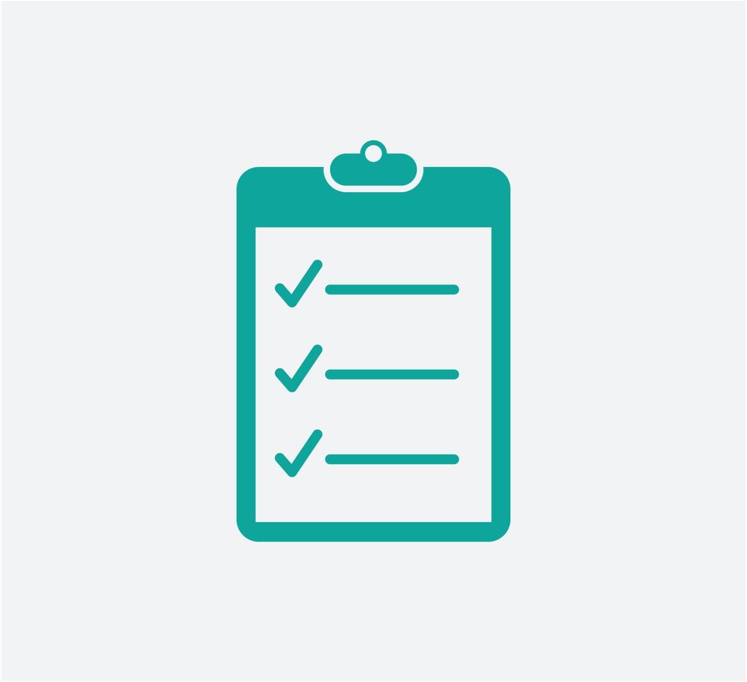 Clipboard and check icon vector logo template