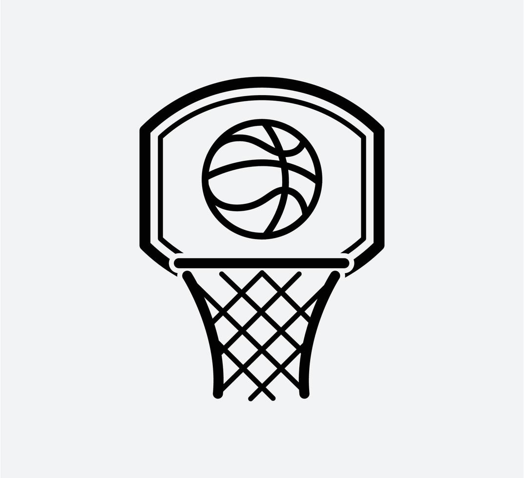 Basket ball icon vector logo design template