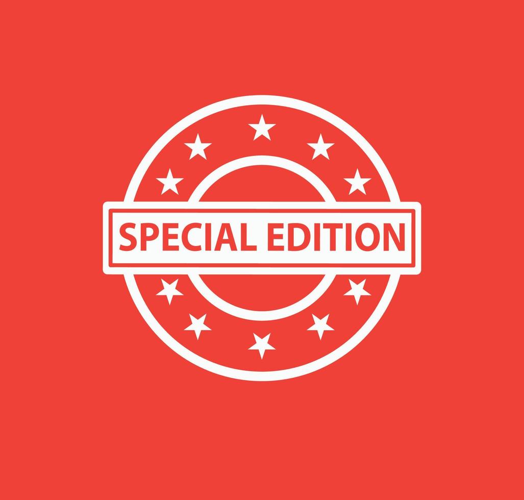 Special edition stamp icon vector logo design template