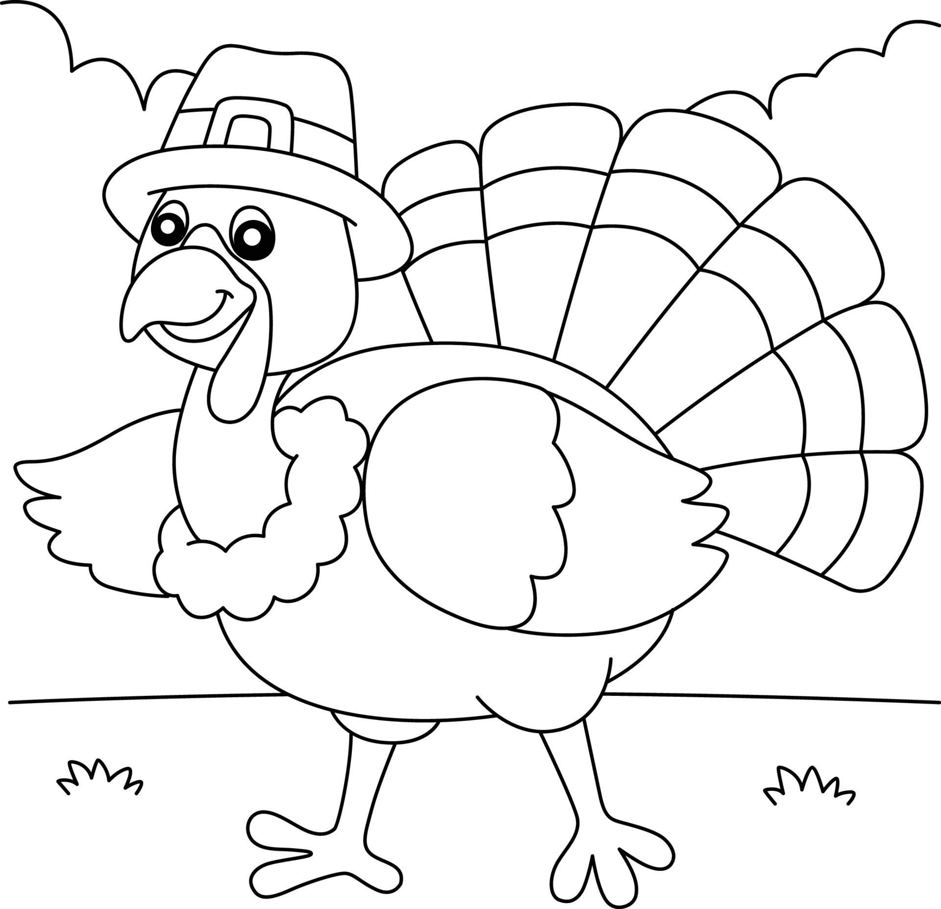 thanksgiving-turkey-pilgrim-hat-coloring-page-7819126-vector-art-at