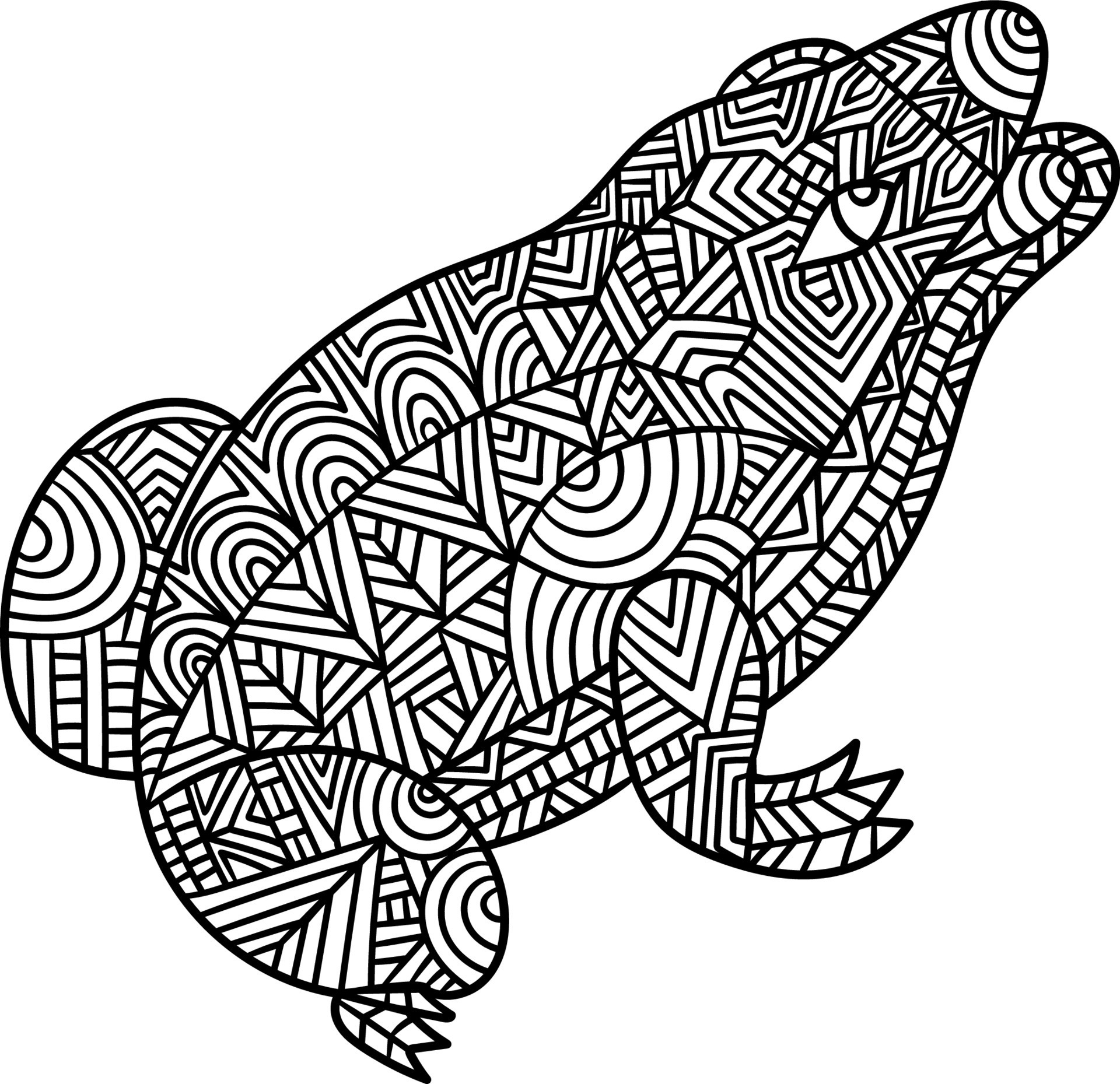 Frog Mandala Coloring Pages for Adults 7819227 Vector Art at Vecteezy