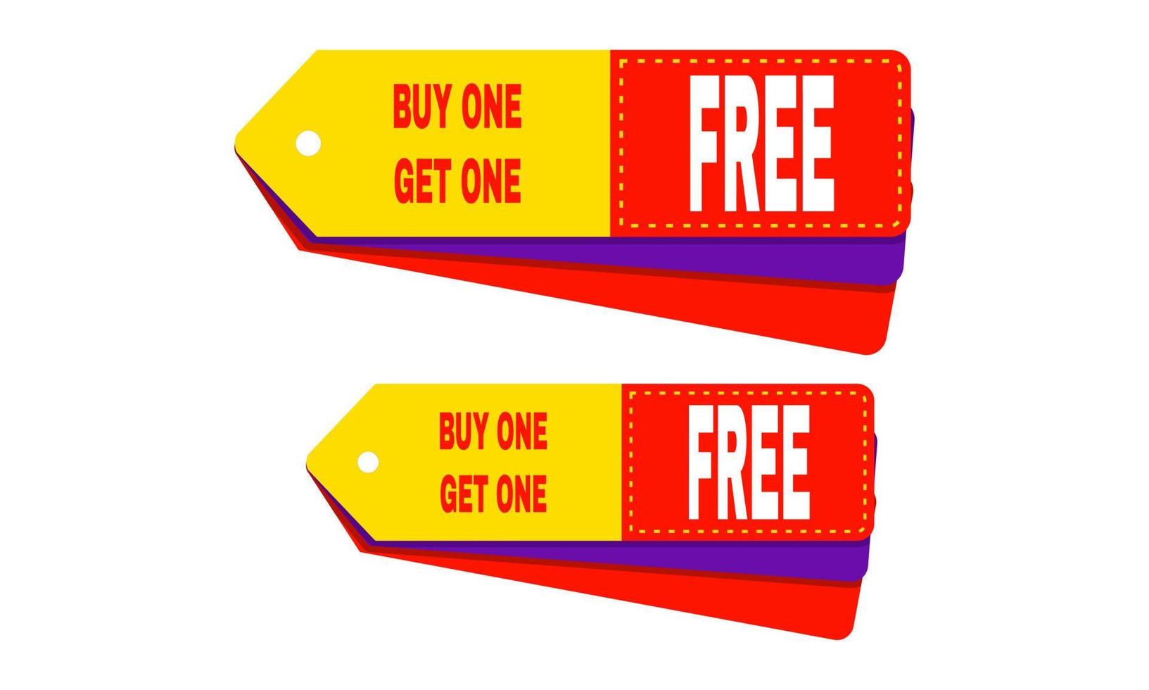 stock illustration vector buy one get free bogo template 7819310 Vector