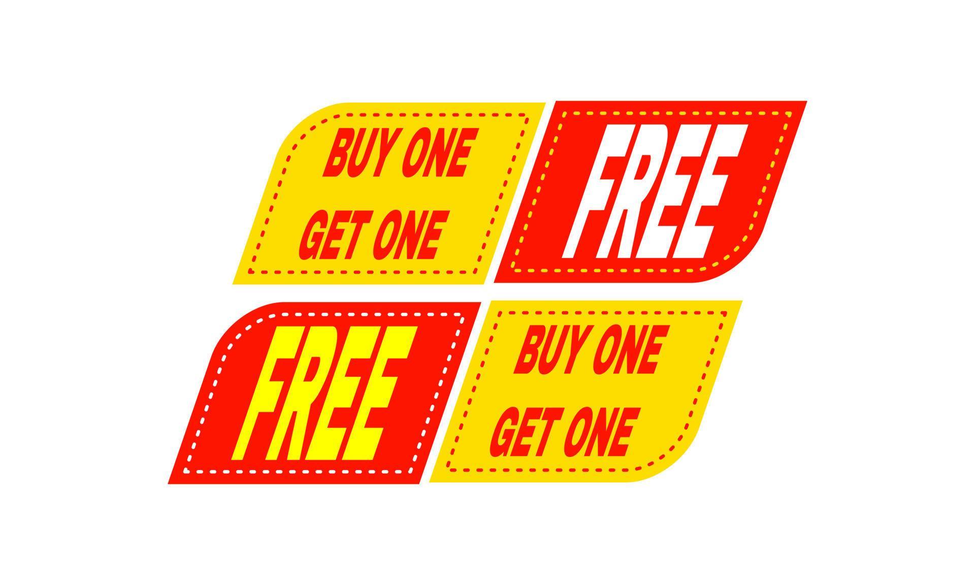 stock illustration buy one get free bogo template 7819354 Vector Art at