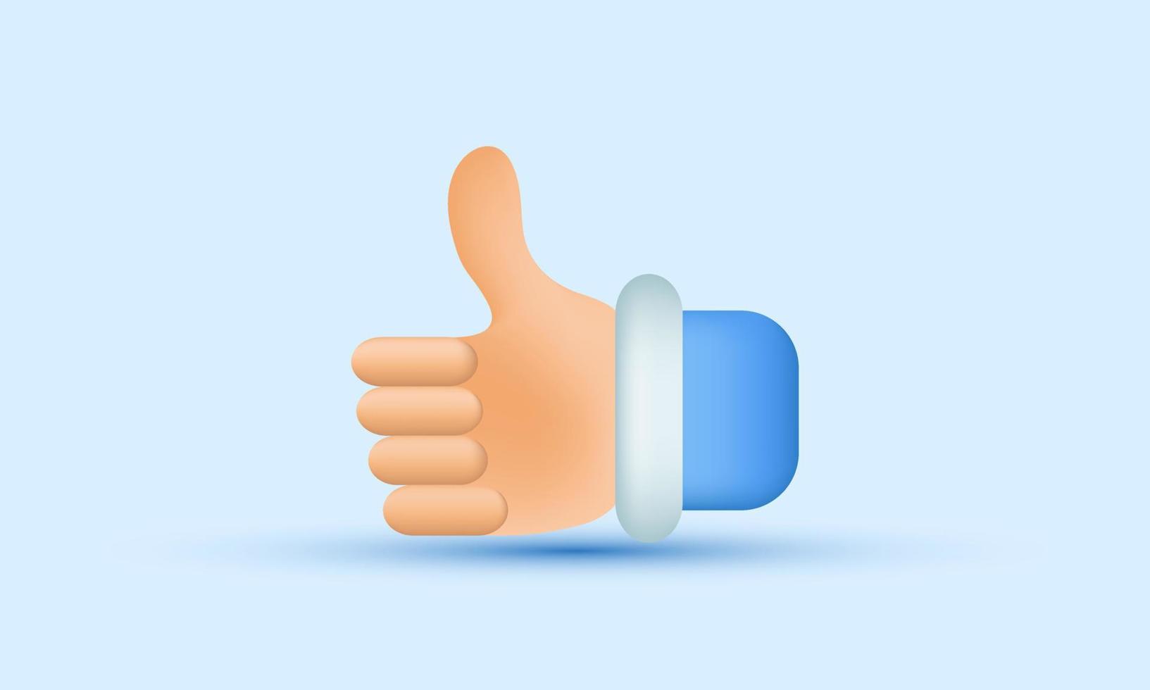 3d finger icon trending style isolated on vector