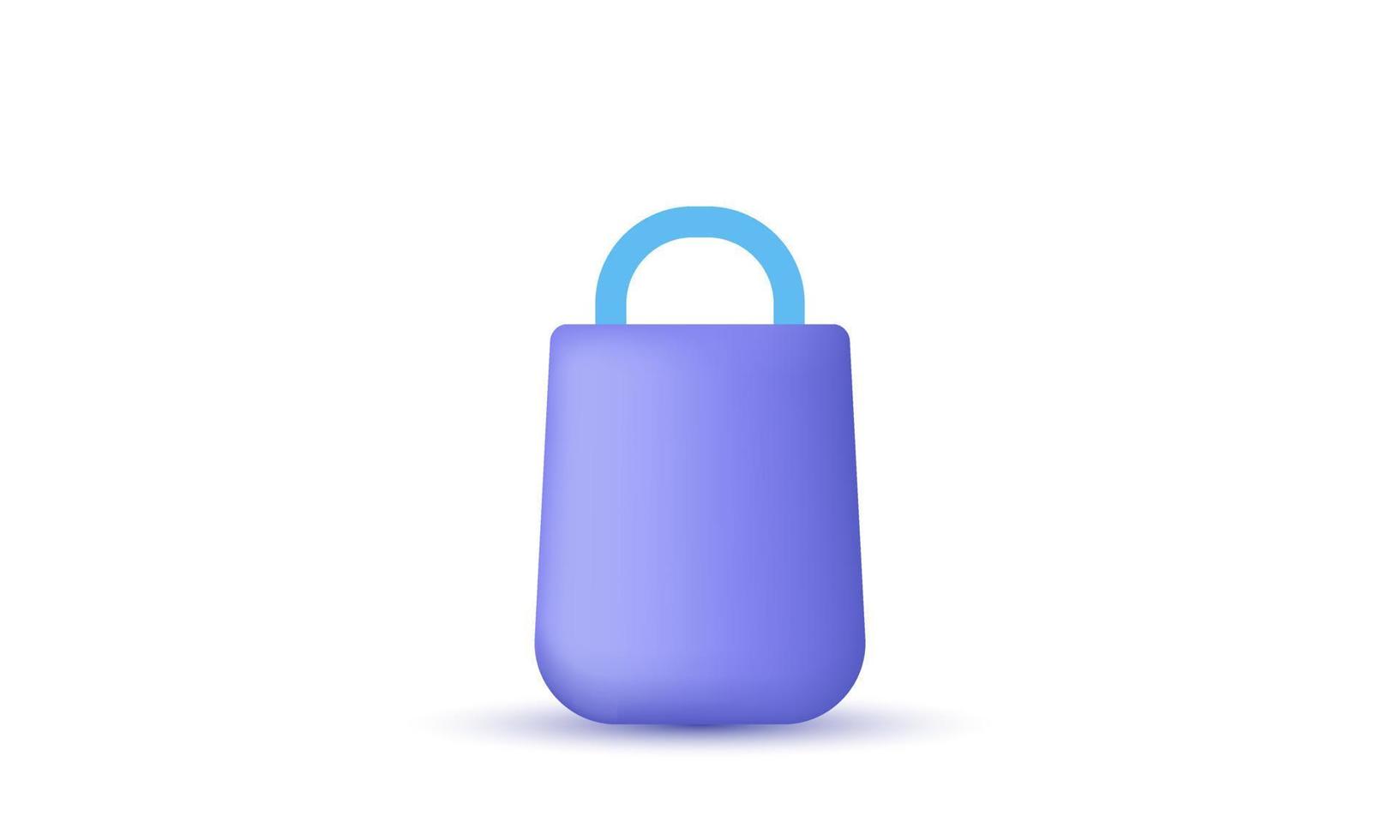 unique 3d icon ladys bag isolated on vector