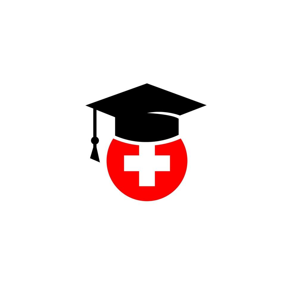 hospital healthy medical school university with red color vector