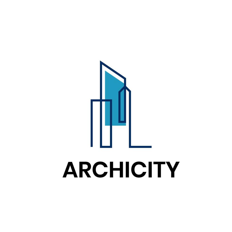 abstract city architecture and interior building logo vector