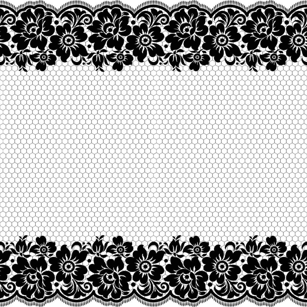 Abstract seamless lace pattern with flowers vector