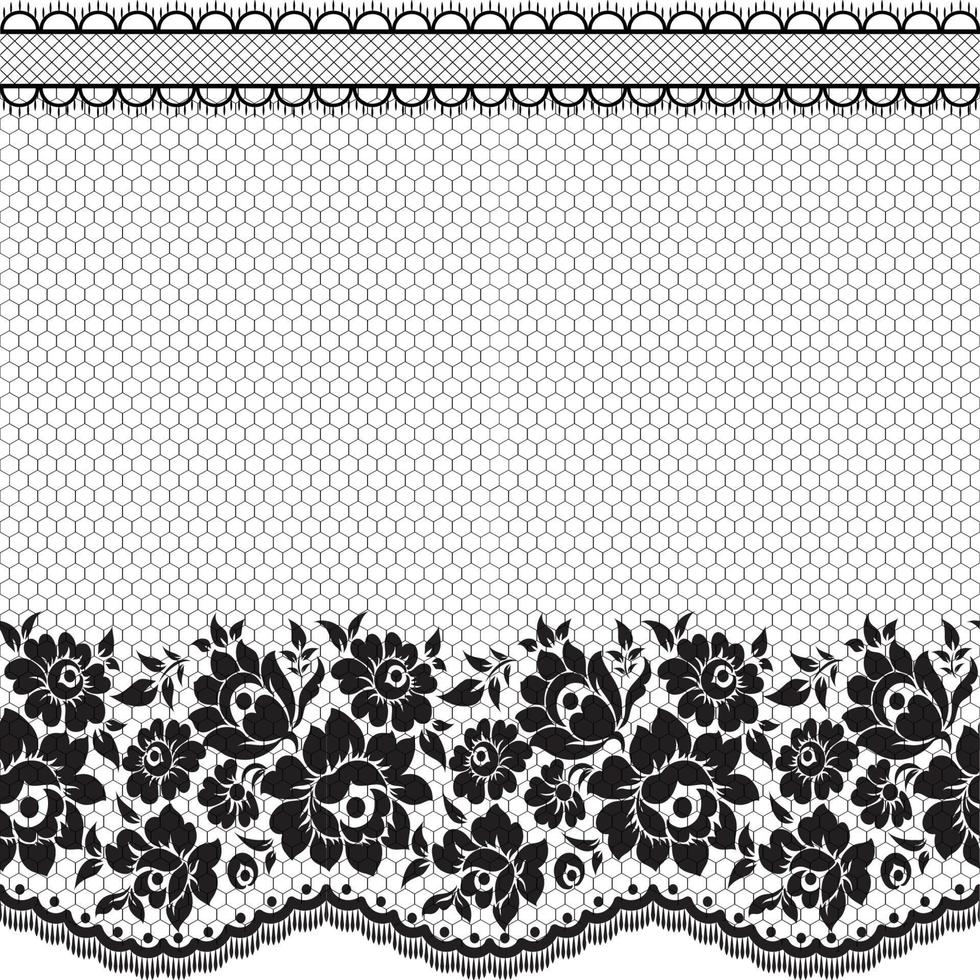 Abstract seamless lace pattern with flowers vector