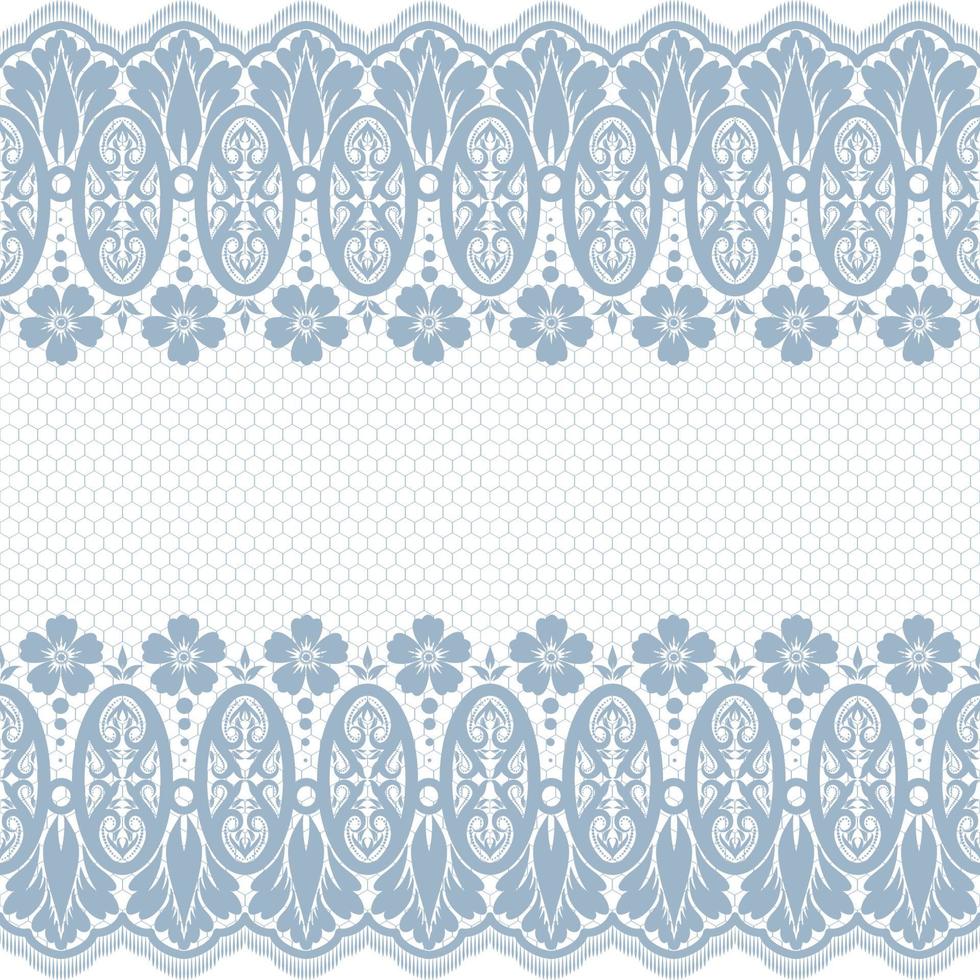 Abstract seamless lace pattern with flowers vector