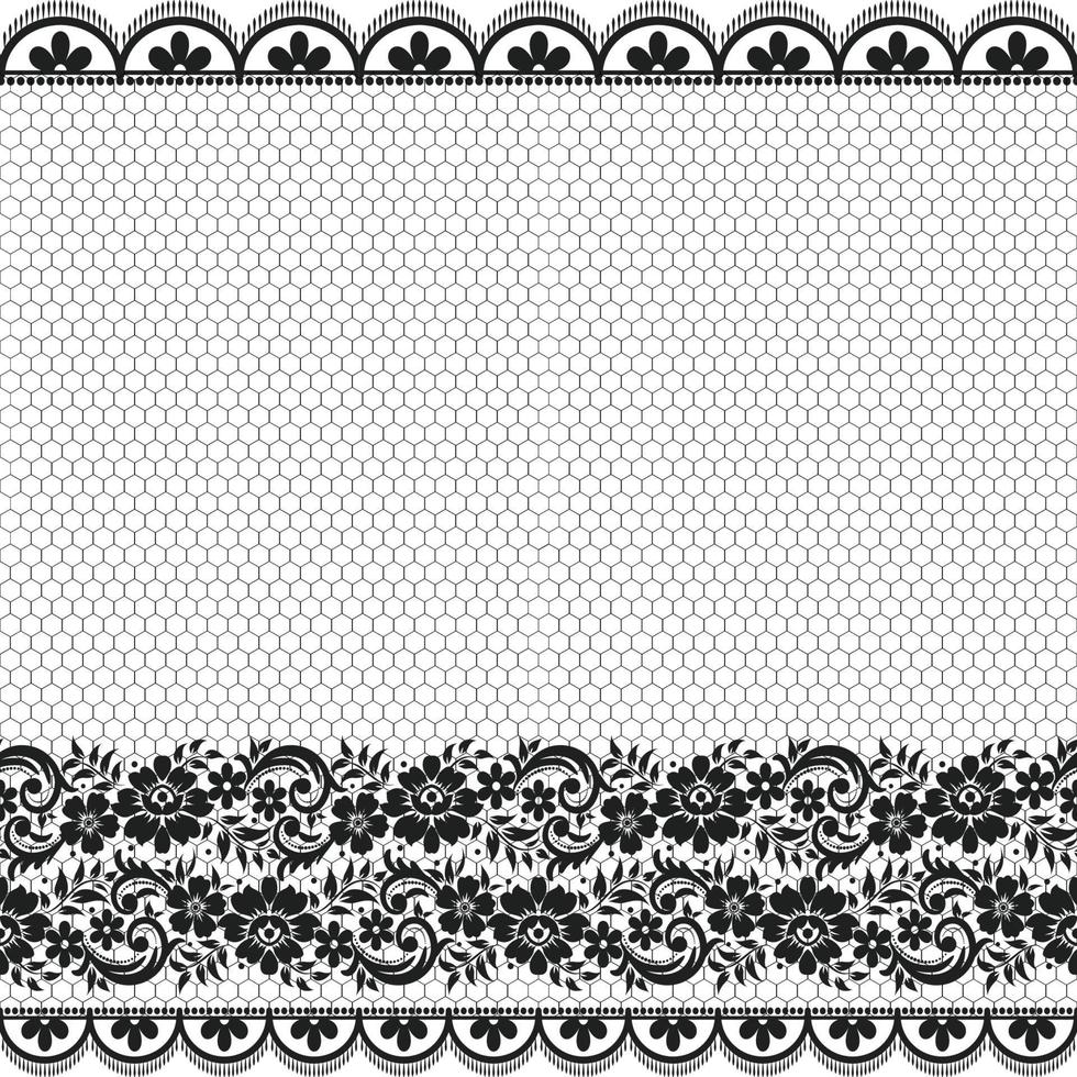 Abstract seamless lace pattern with flowers vector