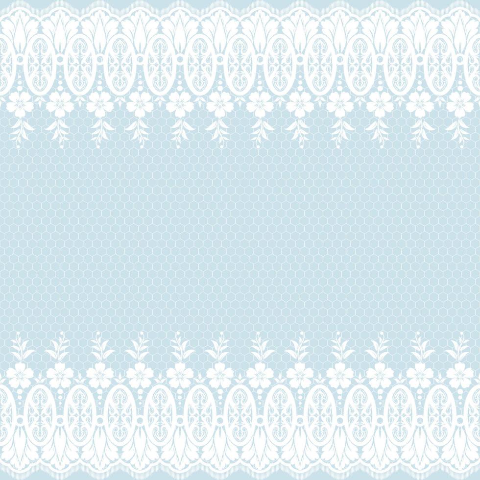 Abstract seamless lace pattern with flowers vector