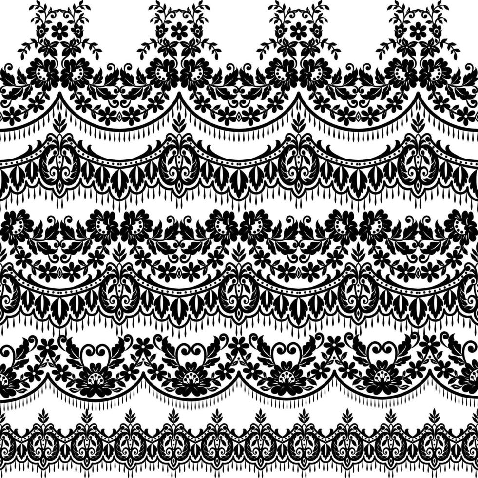 flower element set border vector