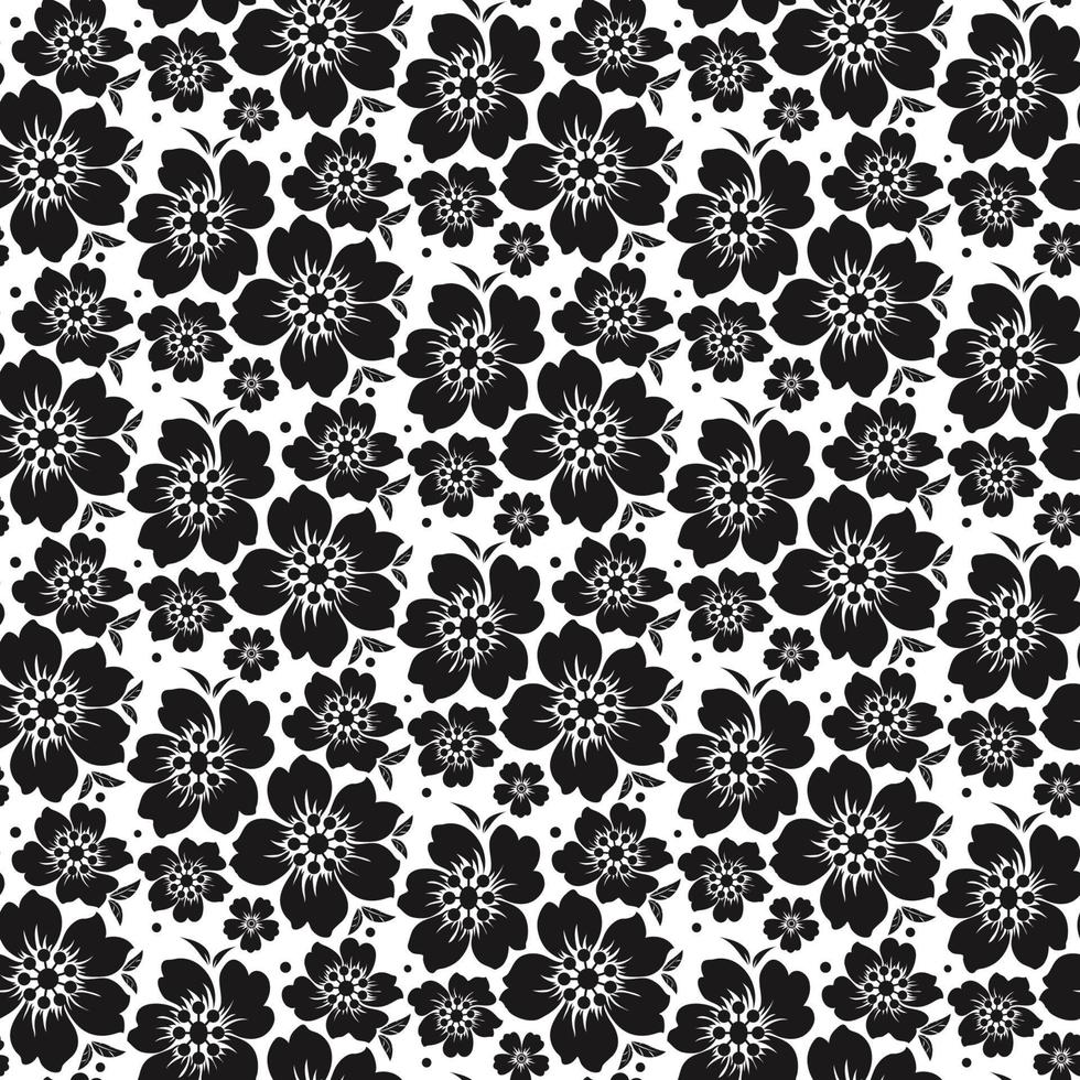 Abstract seamless lace pattern with flowers vector