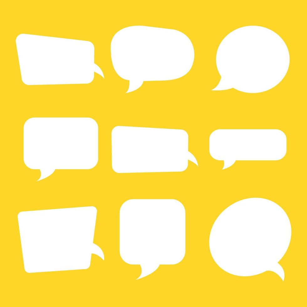 Vector speech bubbles in flat design