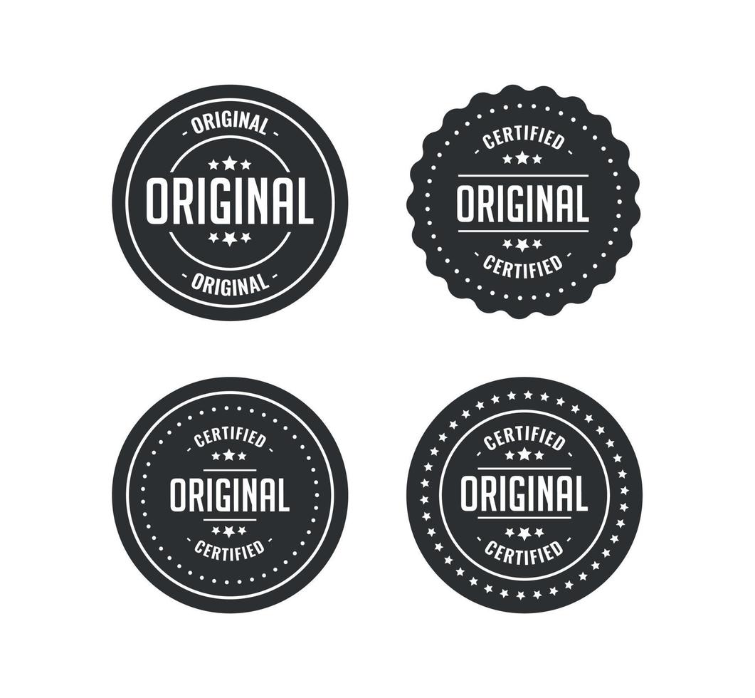 Vector commercial stamps set in modern style for business and design