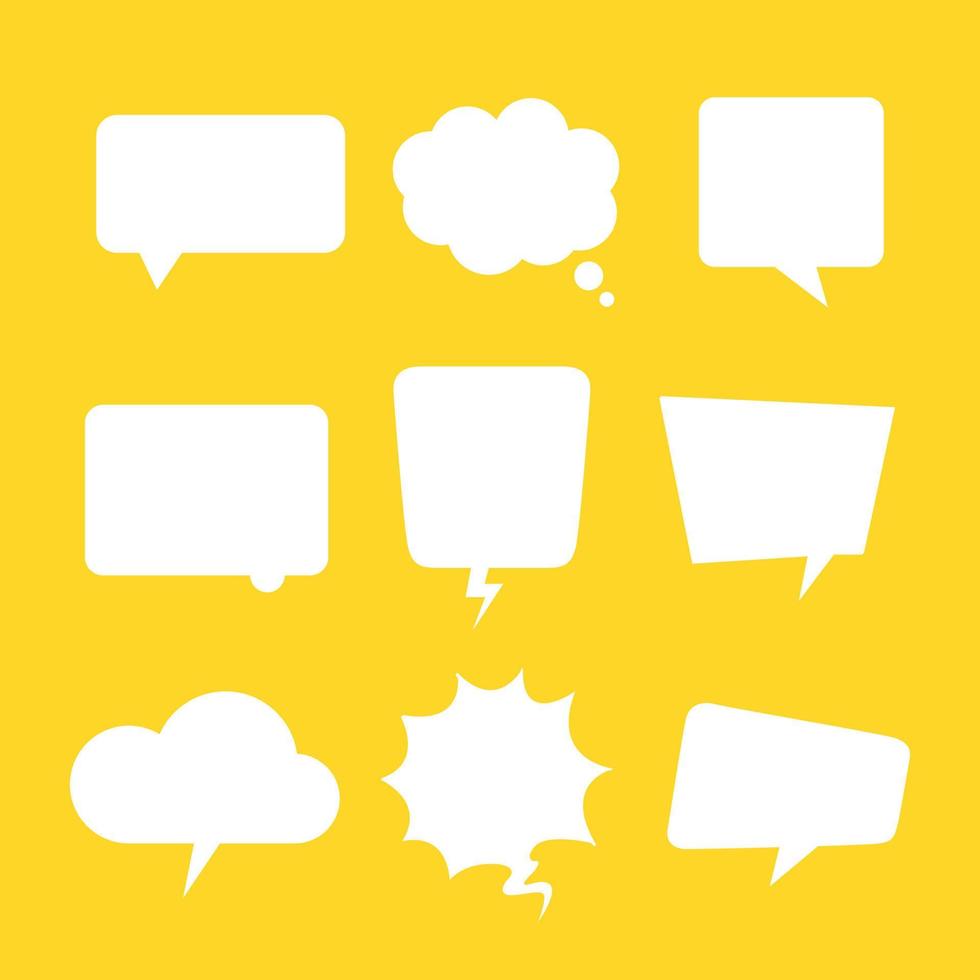 Vector speech bubbles in flat design