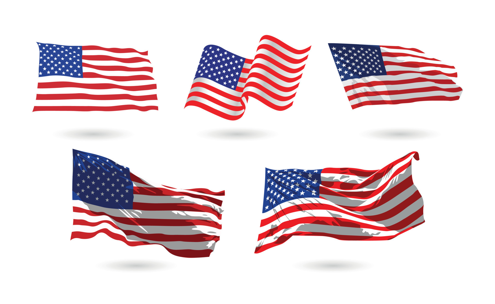 American Flag Waving Vector Art Icons And Graphics For Free Download
