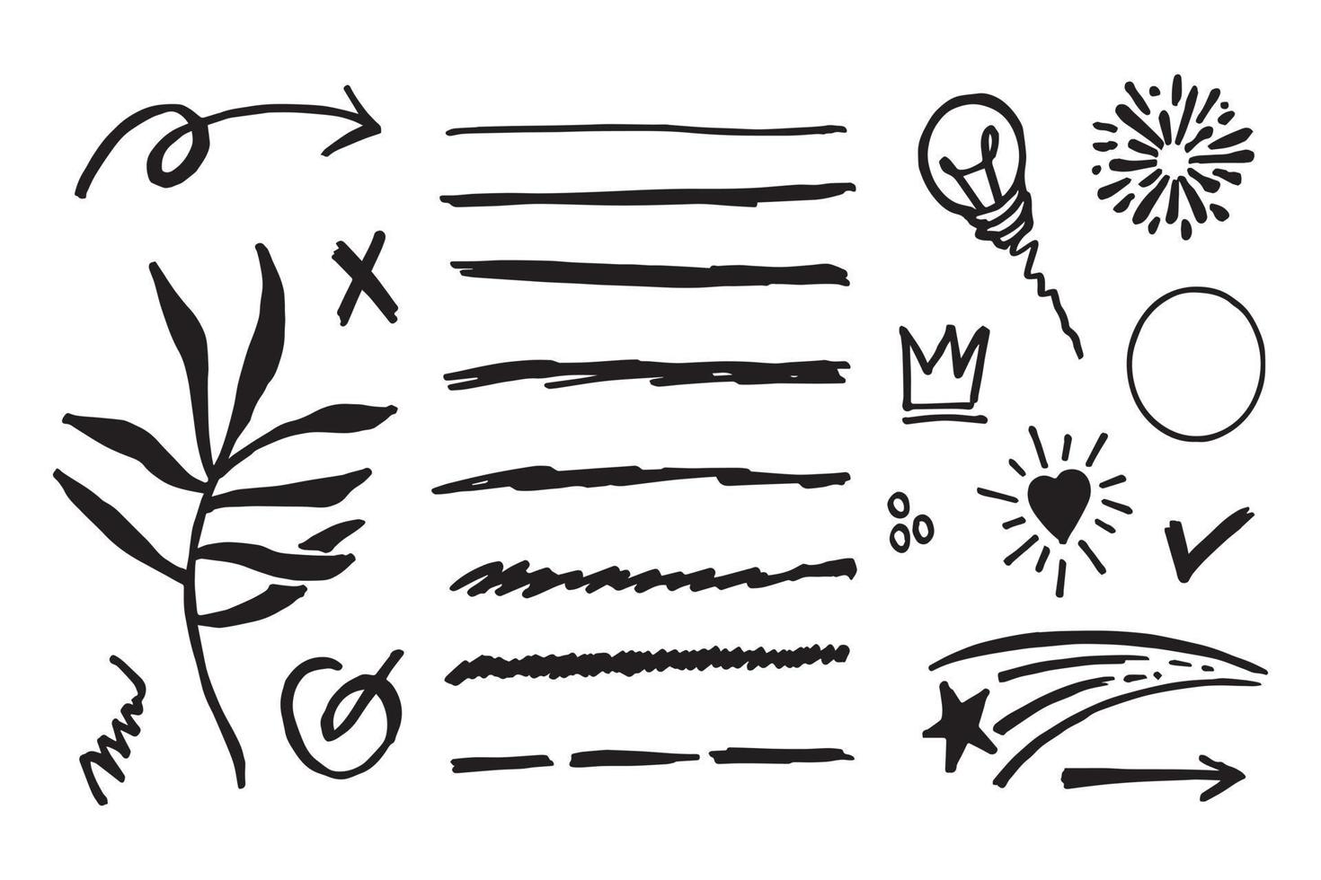 Doodle element vector set, for concept design.