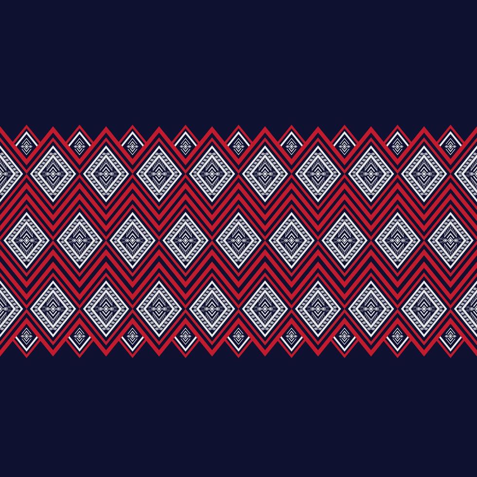 Geometric ethnic texture embroidery design on dark blue background or wallpaper and clothing,skirt,carpet,wallpaper,clothing,wrapping,Batik,fabric,sheet Dark Blue background Vector, illustration vector