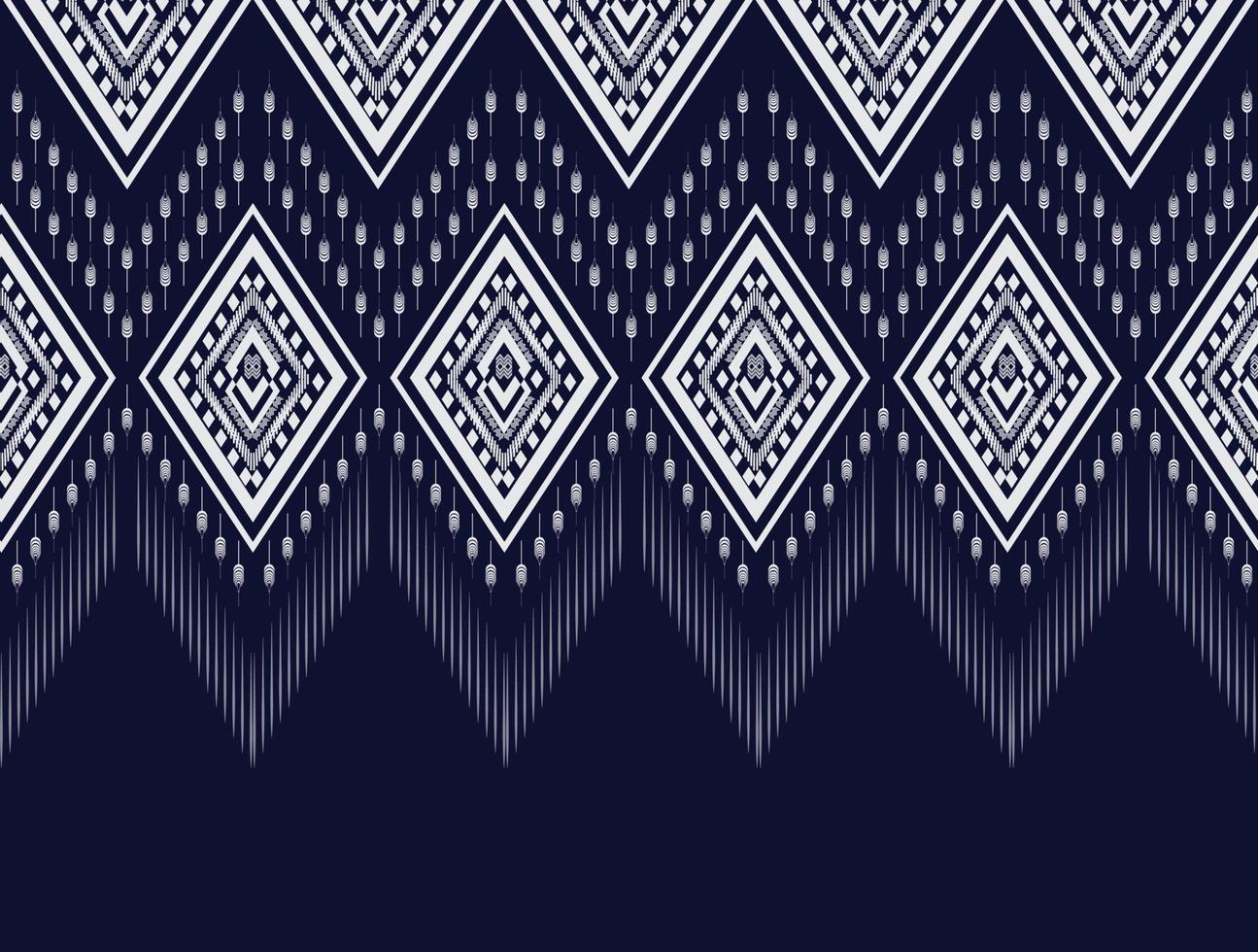 Geometric ethnic pattern traditional Texture design and Dark blue pattern for carpet,wallpaper,clothing,wrapping,Batik,fabric,clothes, Fashion, in Vector illustration embroidery style