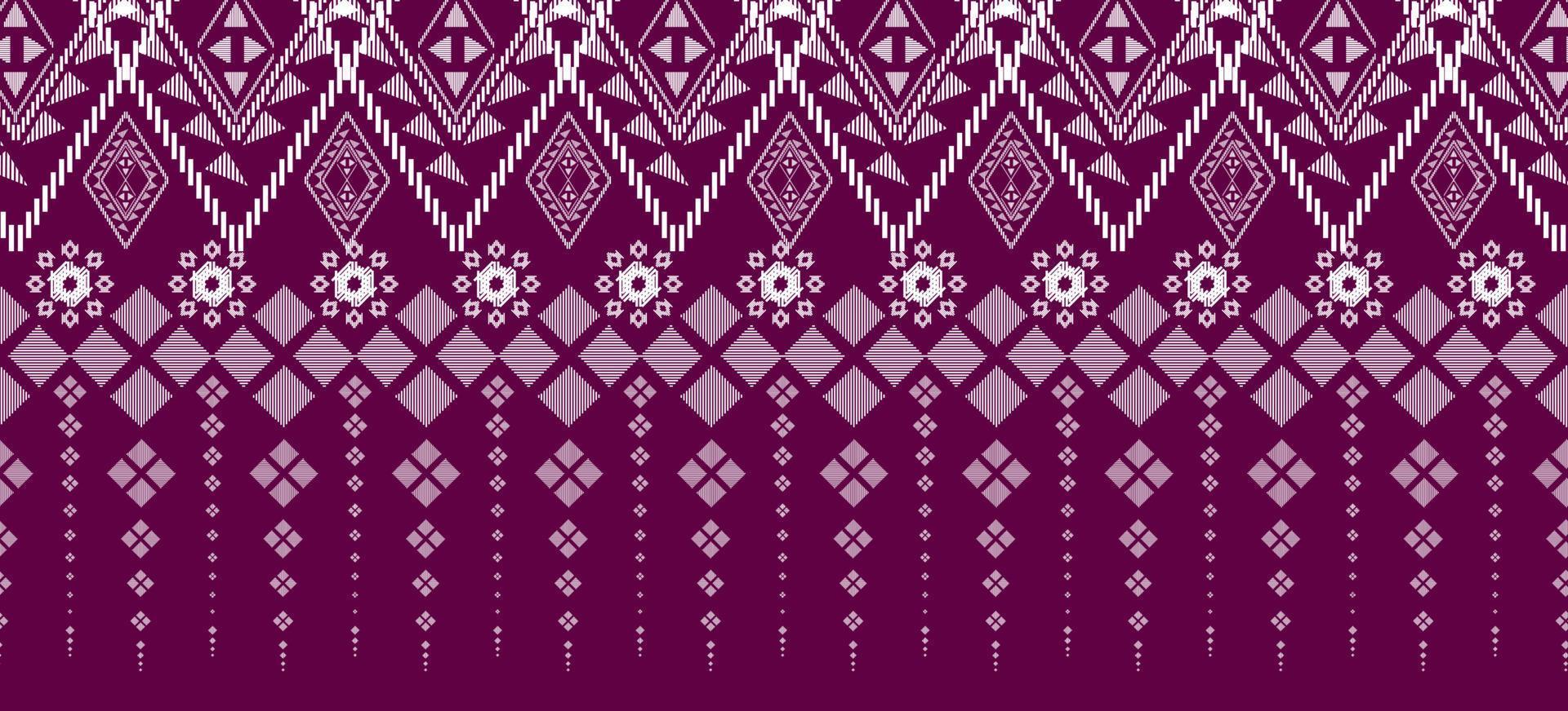 Hermoso diseño tradicional de patrón ikat oriental étnico geométrico azul oscuro y utilizado en el fondo, alfombra, papel tapiz, ropa, envoltura, batik, tela, diseño de ilustración vectorial vector