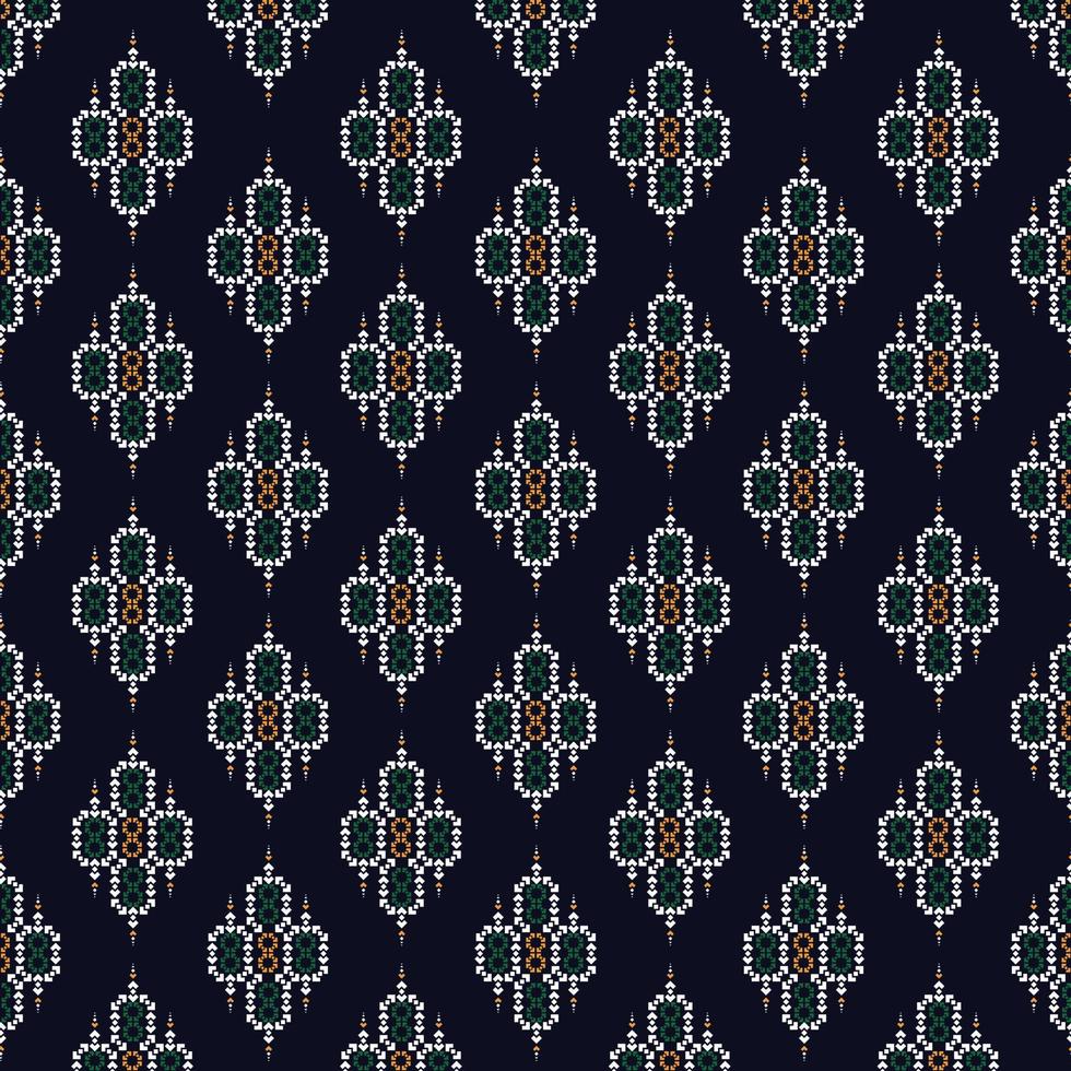 patrón étnico geométrico diseño tradicional para fondo, alfombra, papel pintado, ropa, envoltura, batik, tela, pareo, mejor estilo de bordado de ilustración vectorial vector