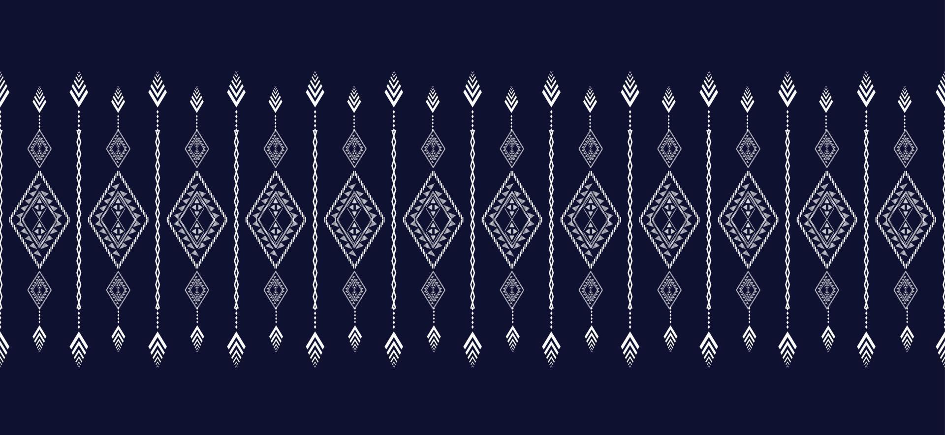 Dark blue Geometric ethnic pattern for background or wallpaper and clothing,skirt,carpet,wallpaper,clothing,wrapping,Batik,fabric,clothes, with dark blue triangle Vector, illustration vector