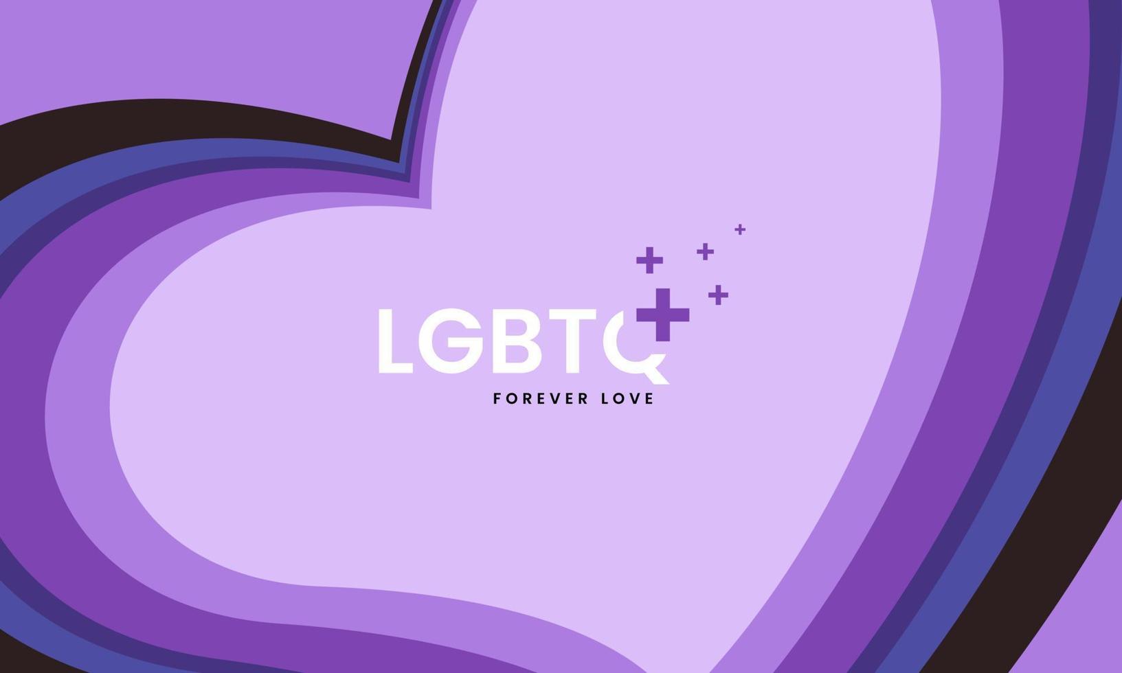 LGBTQ plus Genderfluid heart for love flat abstract vector design used for advertising background template