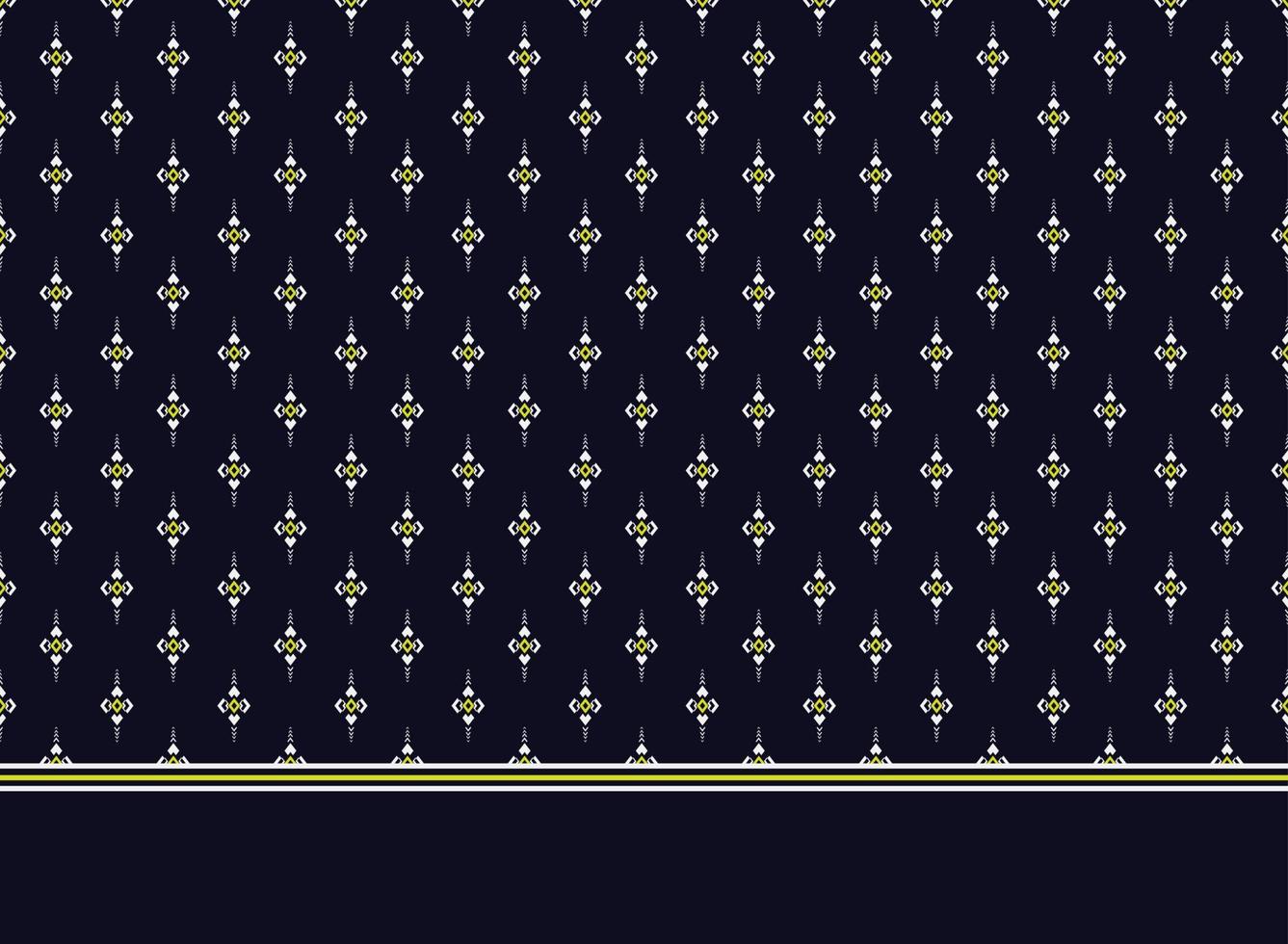 Geometric ethnic pattern embroidery design for background or wallpaper and clothing,skirt,carpet,wallpaper,clothing,wrapping,Batik,fabric,clothes, sheet yellow background Vector, illustration vector