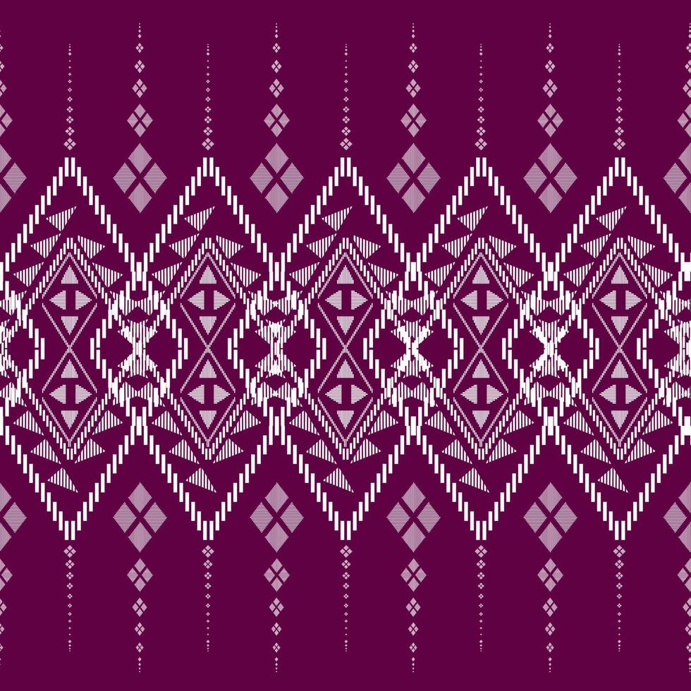 Hermoso diseño tradicional de patrón ikat oriental étnico geométrico azul oscuro y utilizado en el fondo, alfombra, papel tapiz, ropa, envoltura, batik, tela, diseño de ilustración vectorial vector