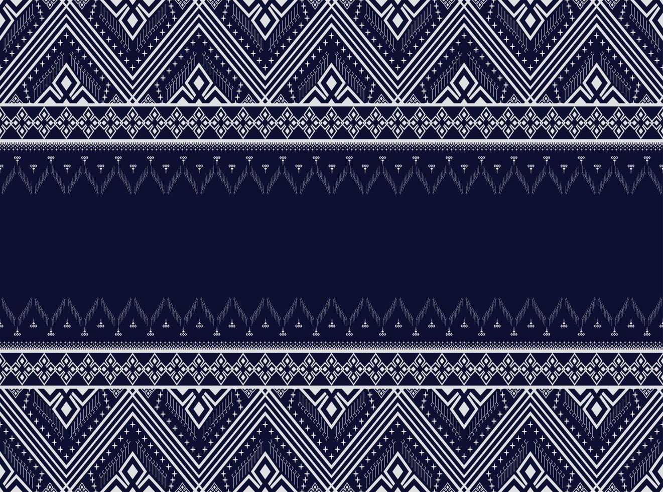 Dark blue Geometric ethnic pattern for background or wallpaper and clothing,skirt,carpet,wallpaper,clothing,wrapping,Batik,fabric,clothes, with dark blue triangle Vector, illustration vector