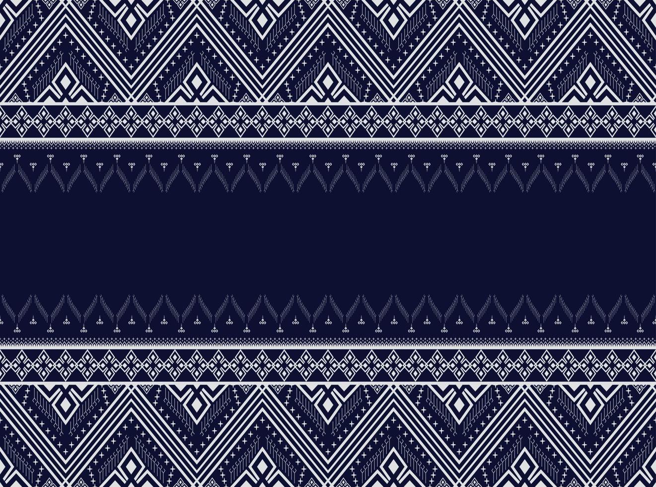 Dark blue Geometric ethnic pattern for background or wallpaper and clothing,skirt,carpet,wallpaper,clothing,wrapping,Batik,fabric,clothes, with dark blue triangle Vector, illustration vector