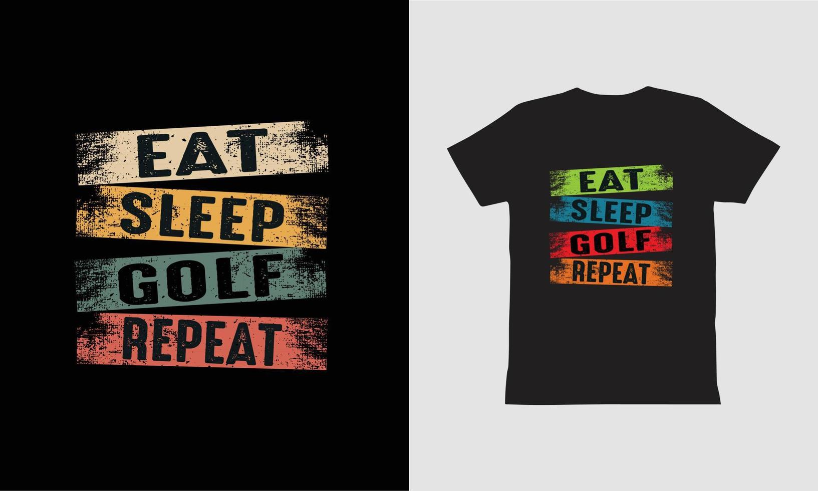 comer dormir diseño de camiseta de repetición de golf .diseño de camiseta amante del golf. vector