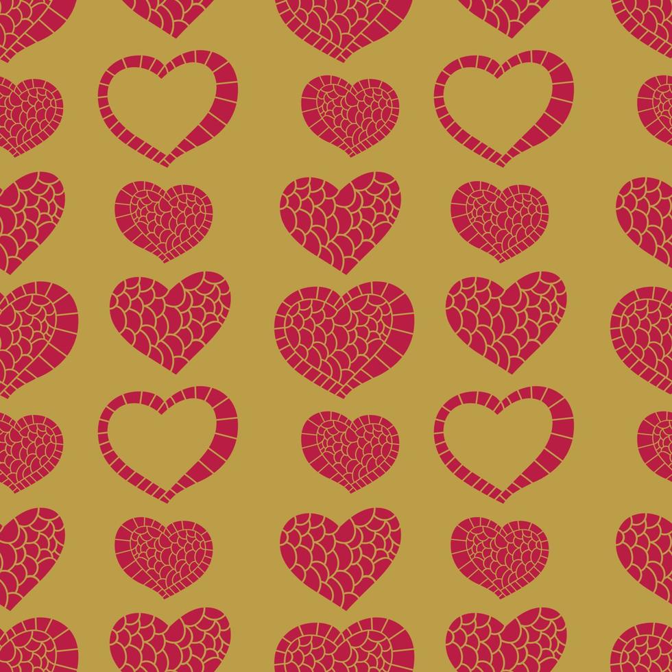 garabato, corazón, extracto, colorido, seamless, pattern. fondo romántico dibujado a mano. vector